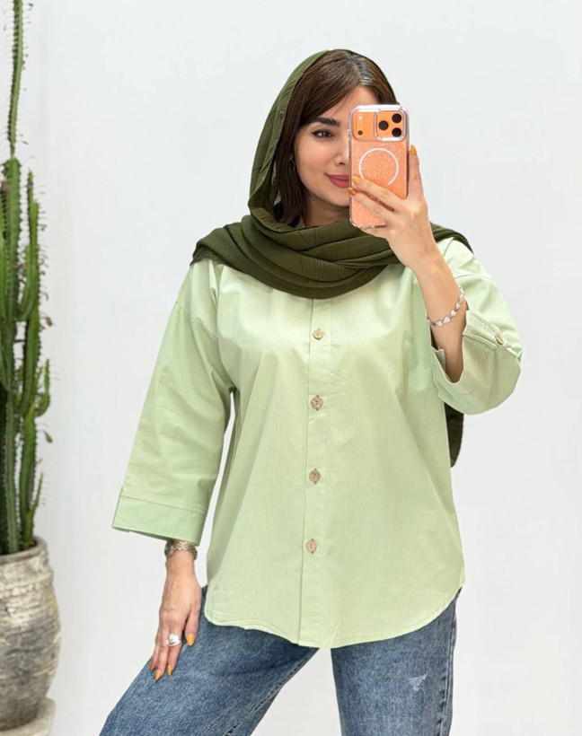 شومیز لینن آنزیمشور درجه یک