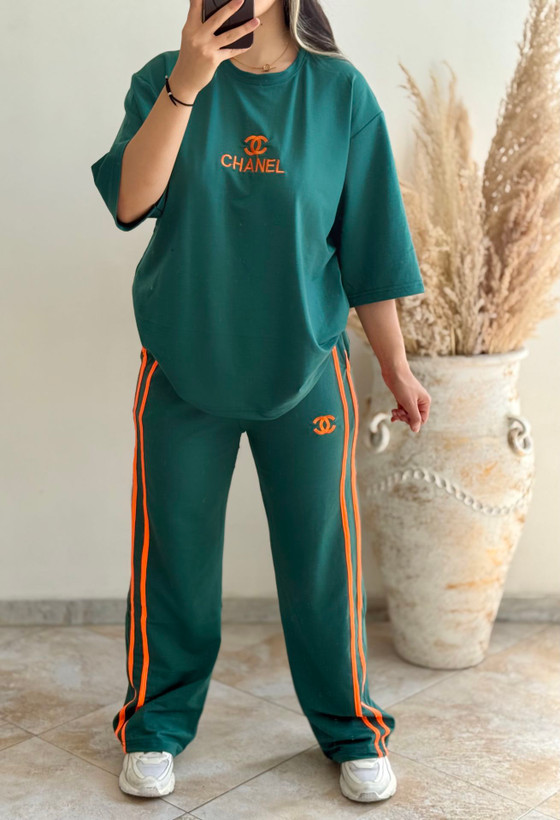 ست چنل گلدوزی شده گلکسی پنبه درجه یک
