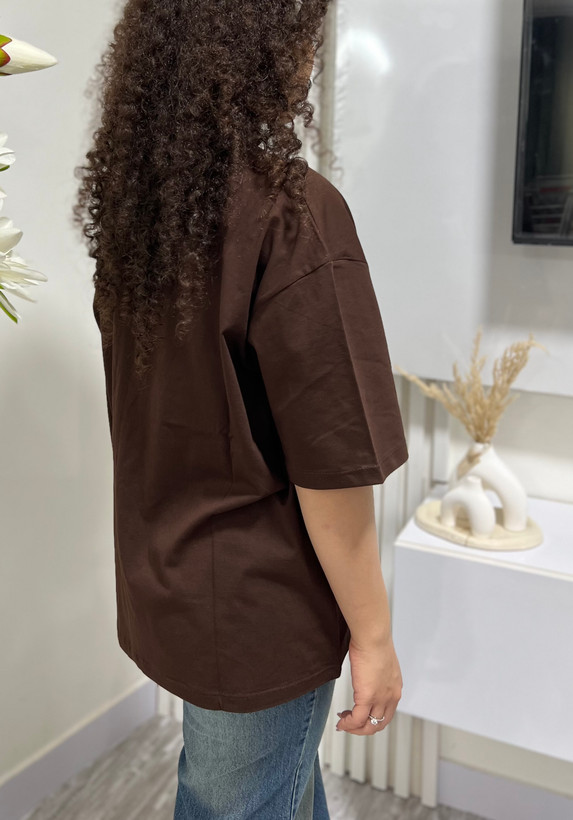 تیشرت باکسی طرح پاپیون پنبه ۱۰۰٪